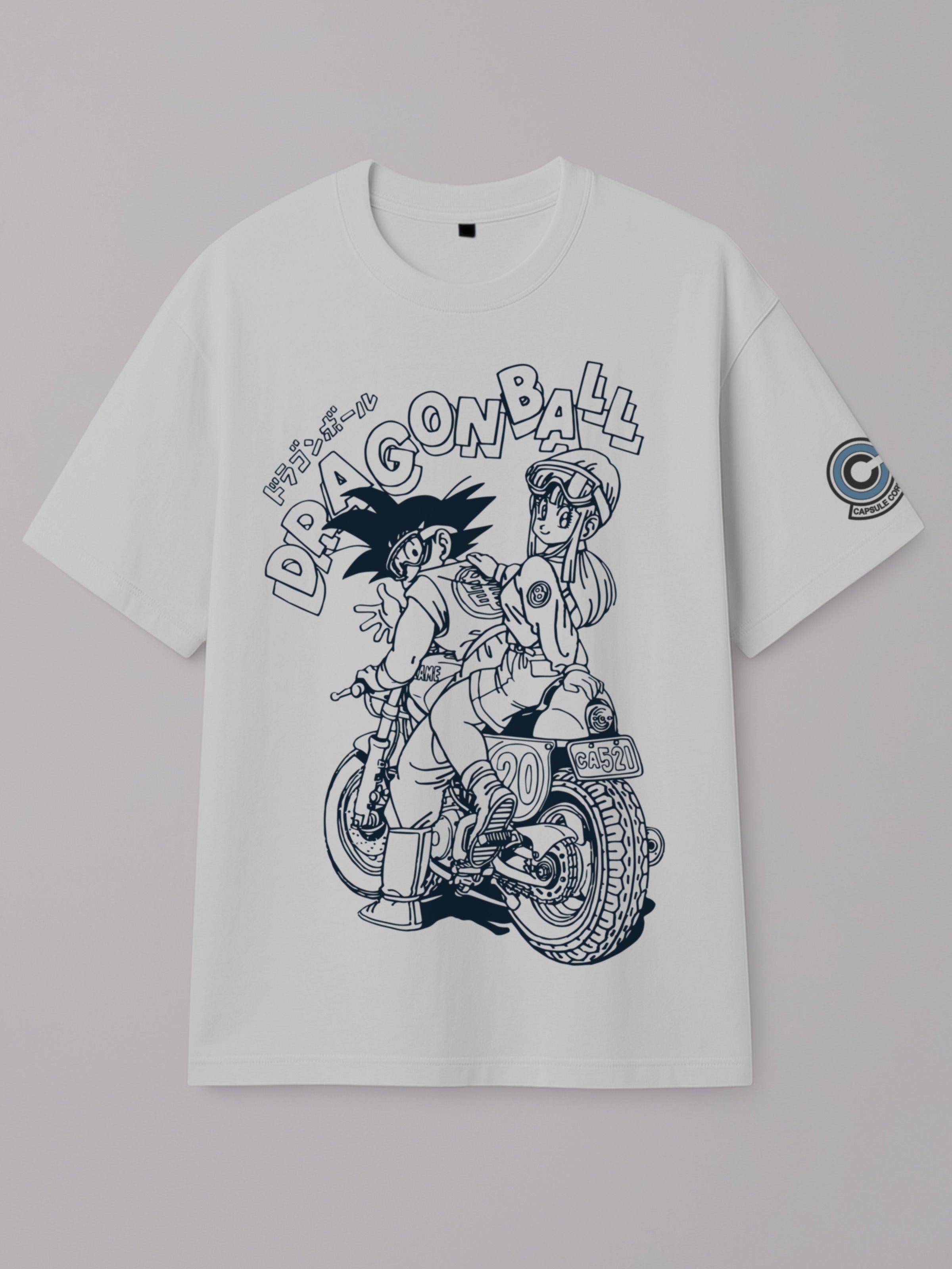 Dragon Ball - Goku and Bulma Bike Ride - Regular/Oversized T-shirt