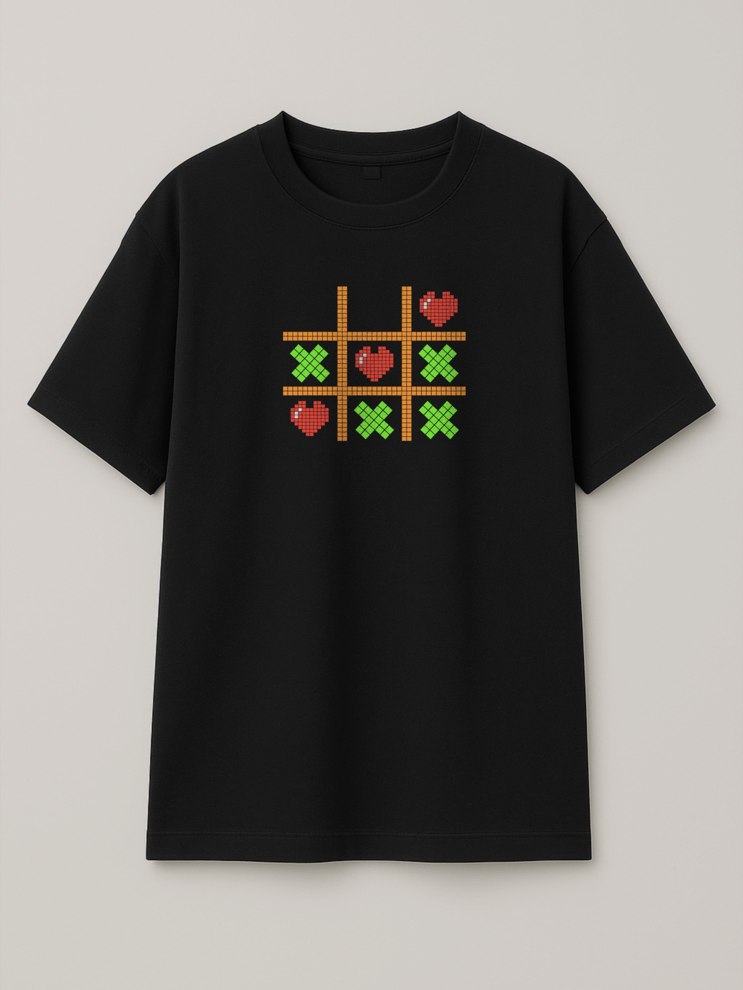 Tic Tac Hearts Pixel Edition - Regular/Oversized T-shirt