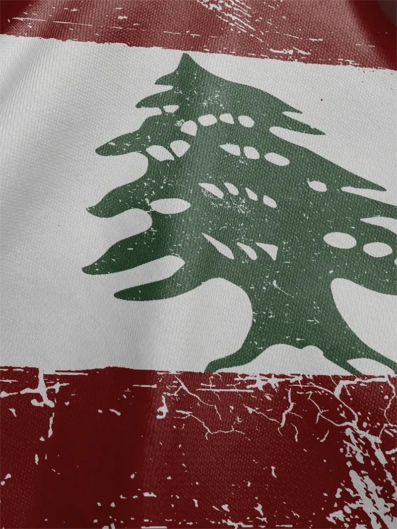 Lebanese flag printed on a high definition fabric for the Roots collection by inspire.inc