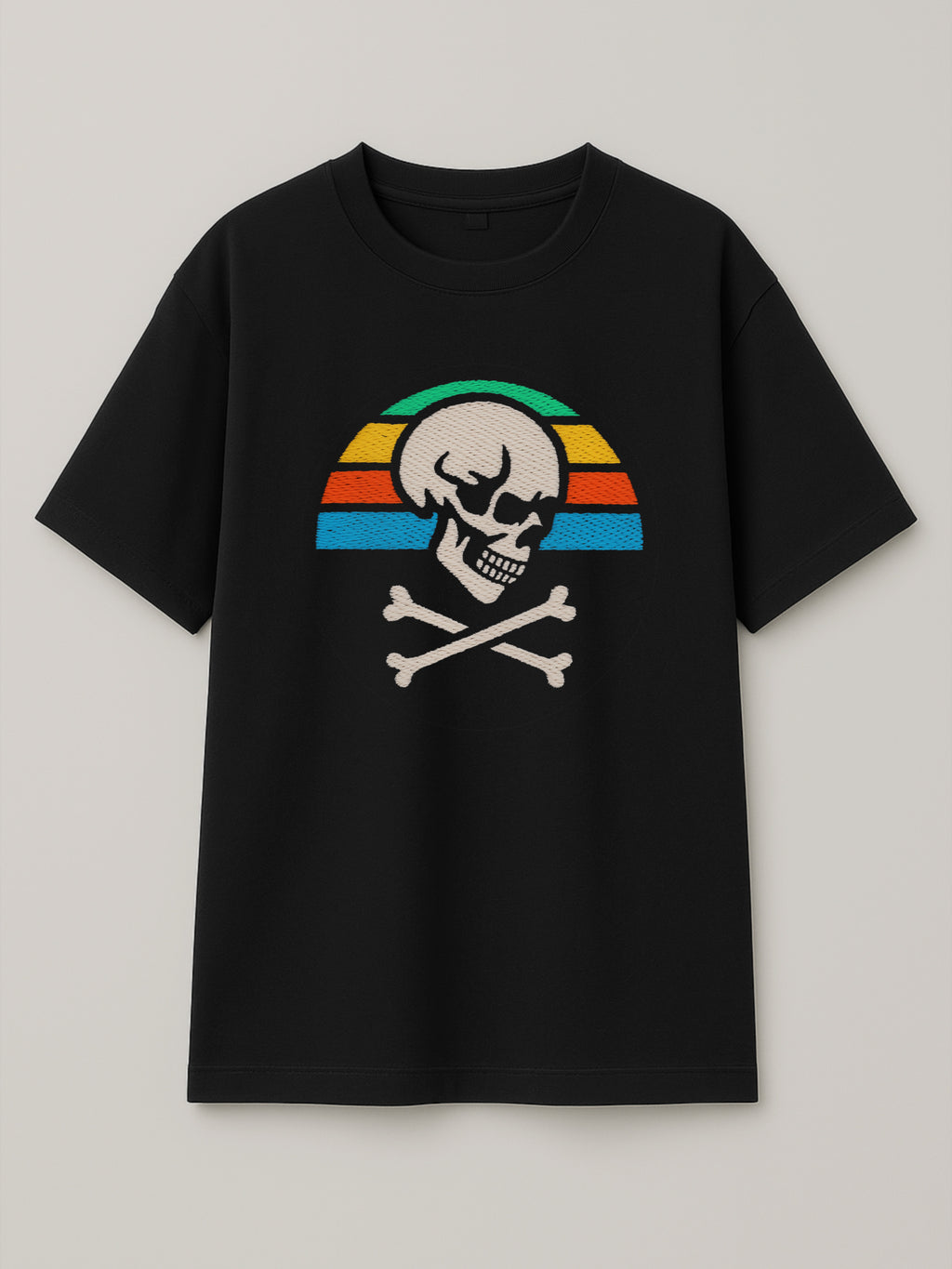 Skull Retro Sunset - Regular/Oversized T-shirt