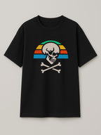 Skull Retro Sunset - Regular/Oversized T-shirt