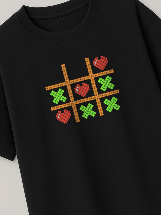 Tic Tac Hearts Pixel Edition - Regular/Oversized T-shirt