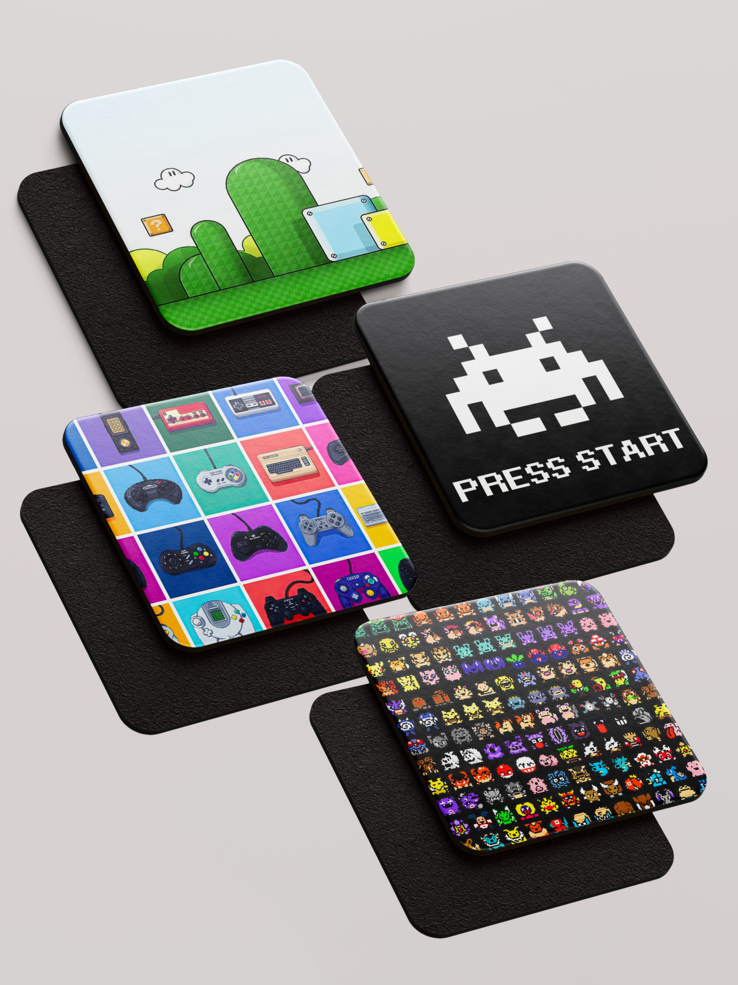 Video Games Mix 1 - Pack of 4 Coasters