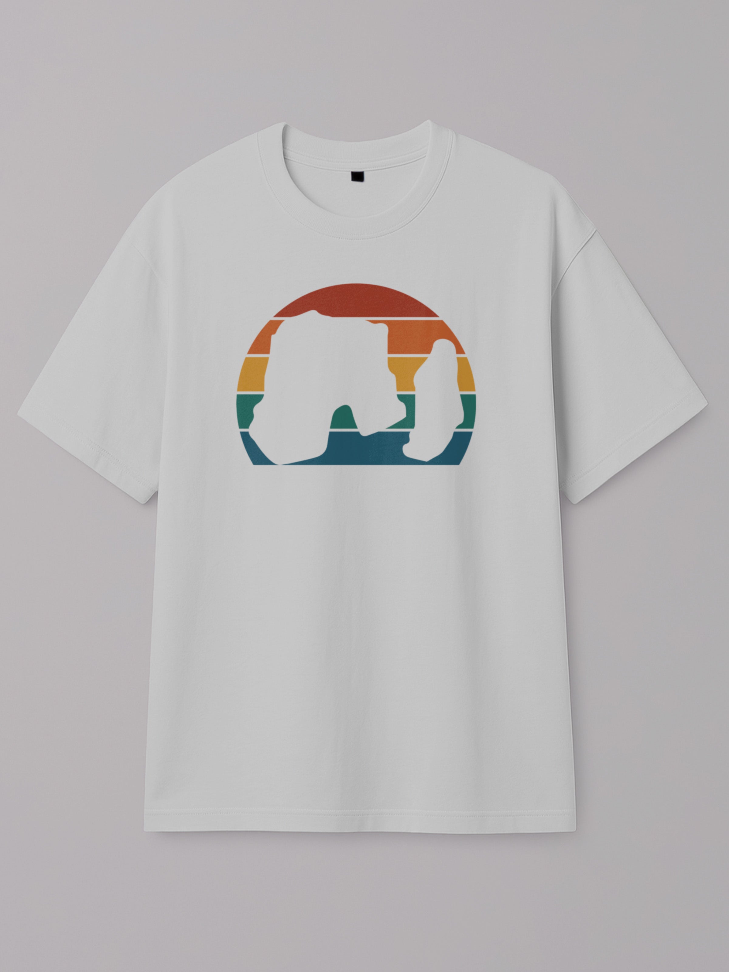 Raouche Retro Sunset - Regular/Oversized T-shirt