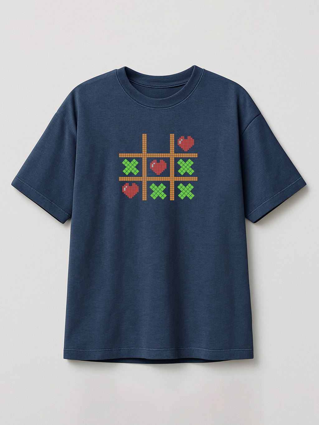 Tic Tac Hearts Pixel Edition - Regular/Oversized T-shirt