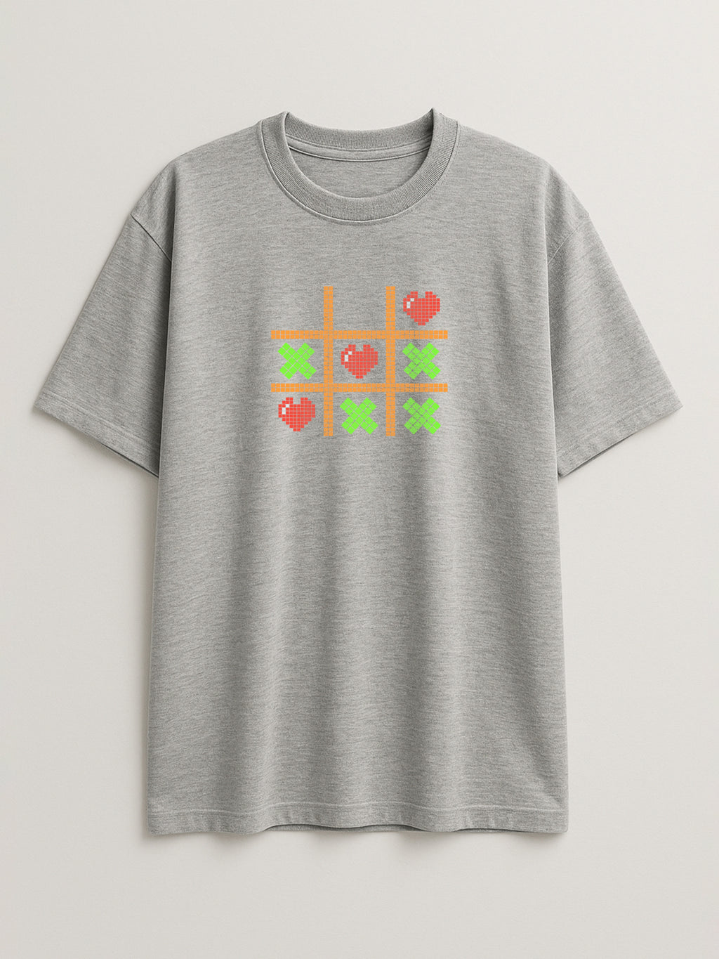 Tic Tac Hearts Pixel Edition - Regular/Oversized T-shirt