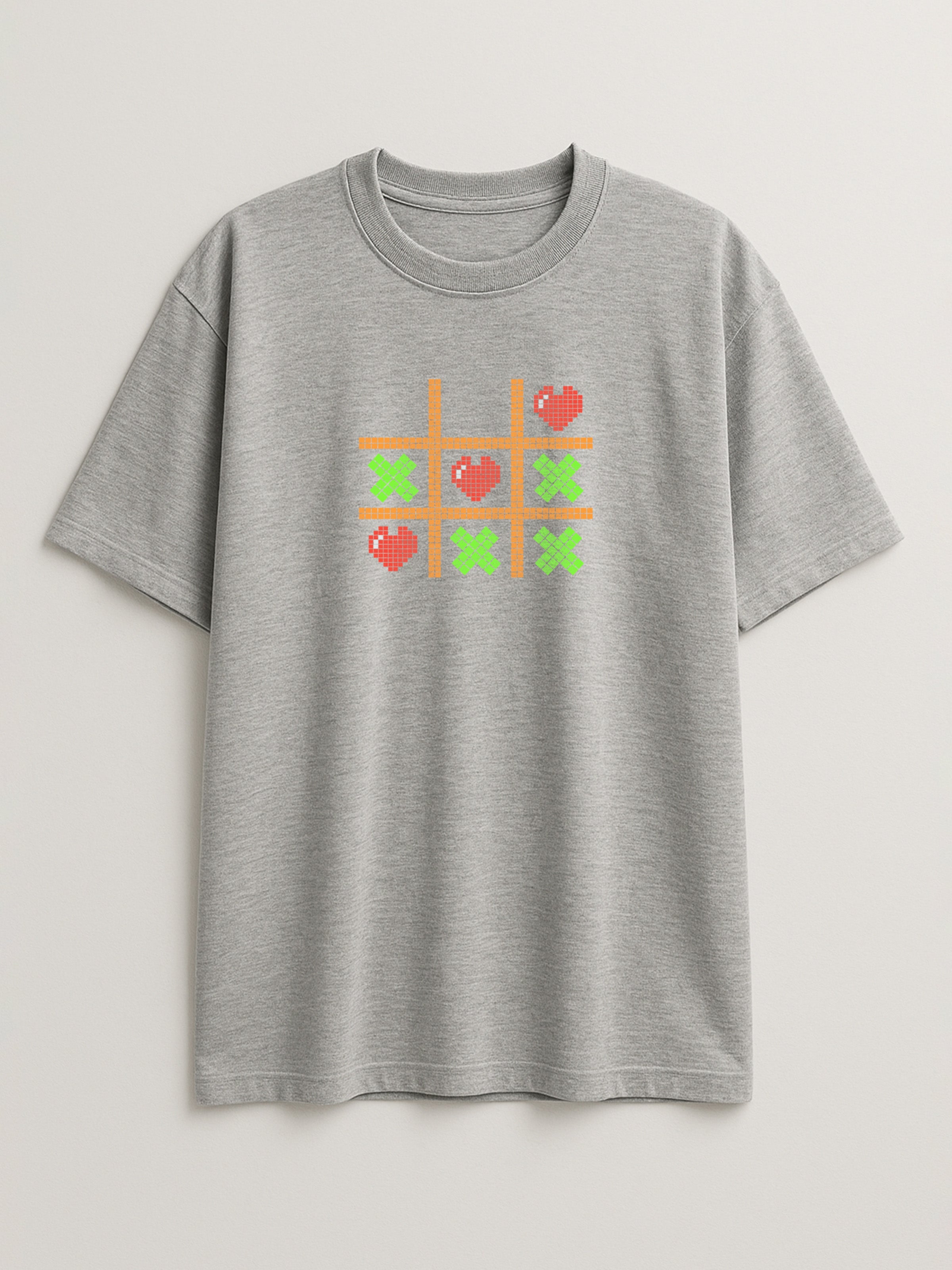 Tic Tac Hearts Pixel Edition - Regular/Oversized T-shirt