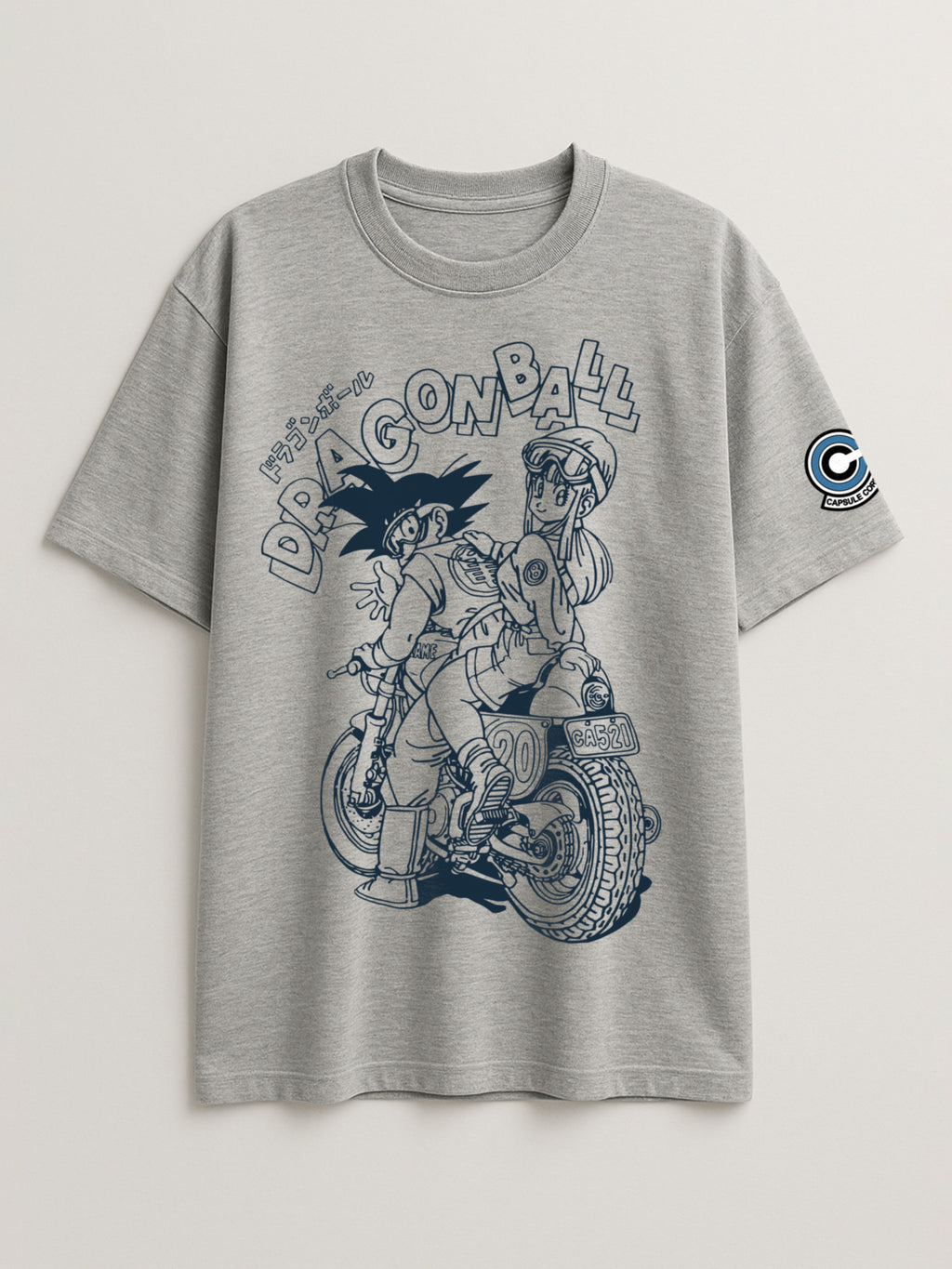 Dragon Ball - Goku and Bulma Bike Ride - Regular/Oversized T-shirt
