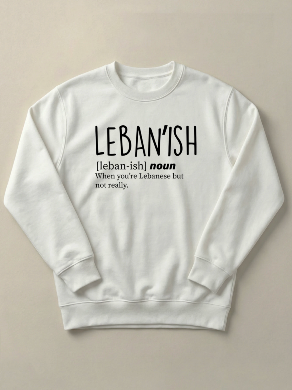 Leban'ish - Regular/Oversized Sweatshirt Regular Fit White by inspire.inc