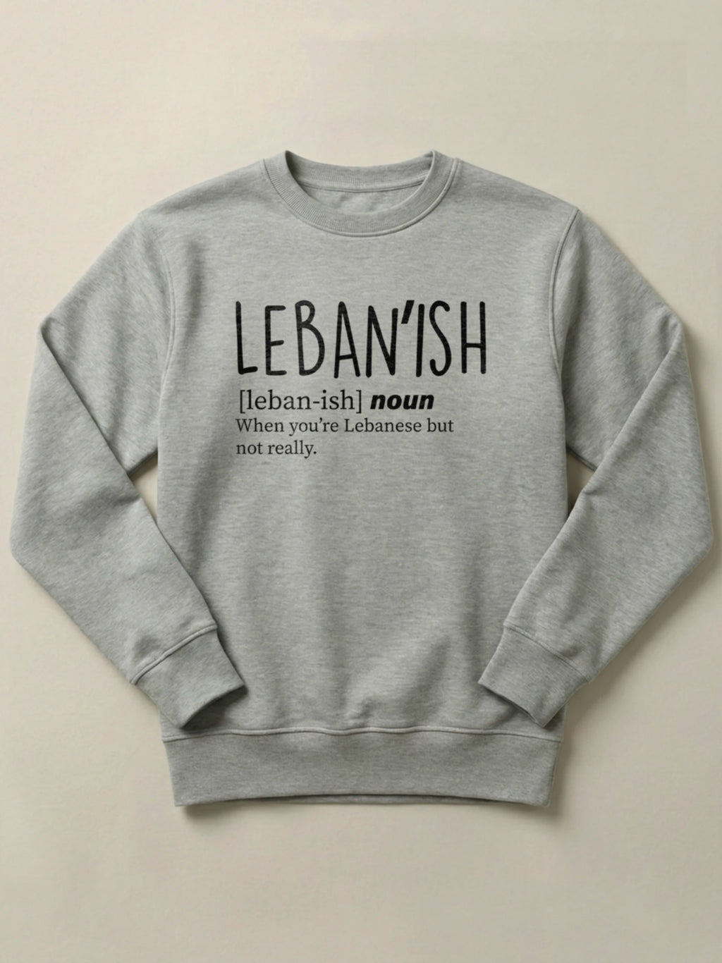 Leban'ish - Regular/Oversized Sweatshirt Regular Fit Gray by inspire.inc