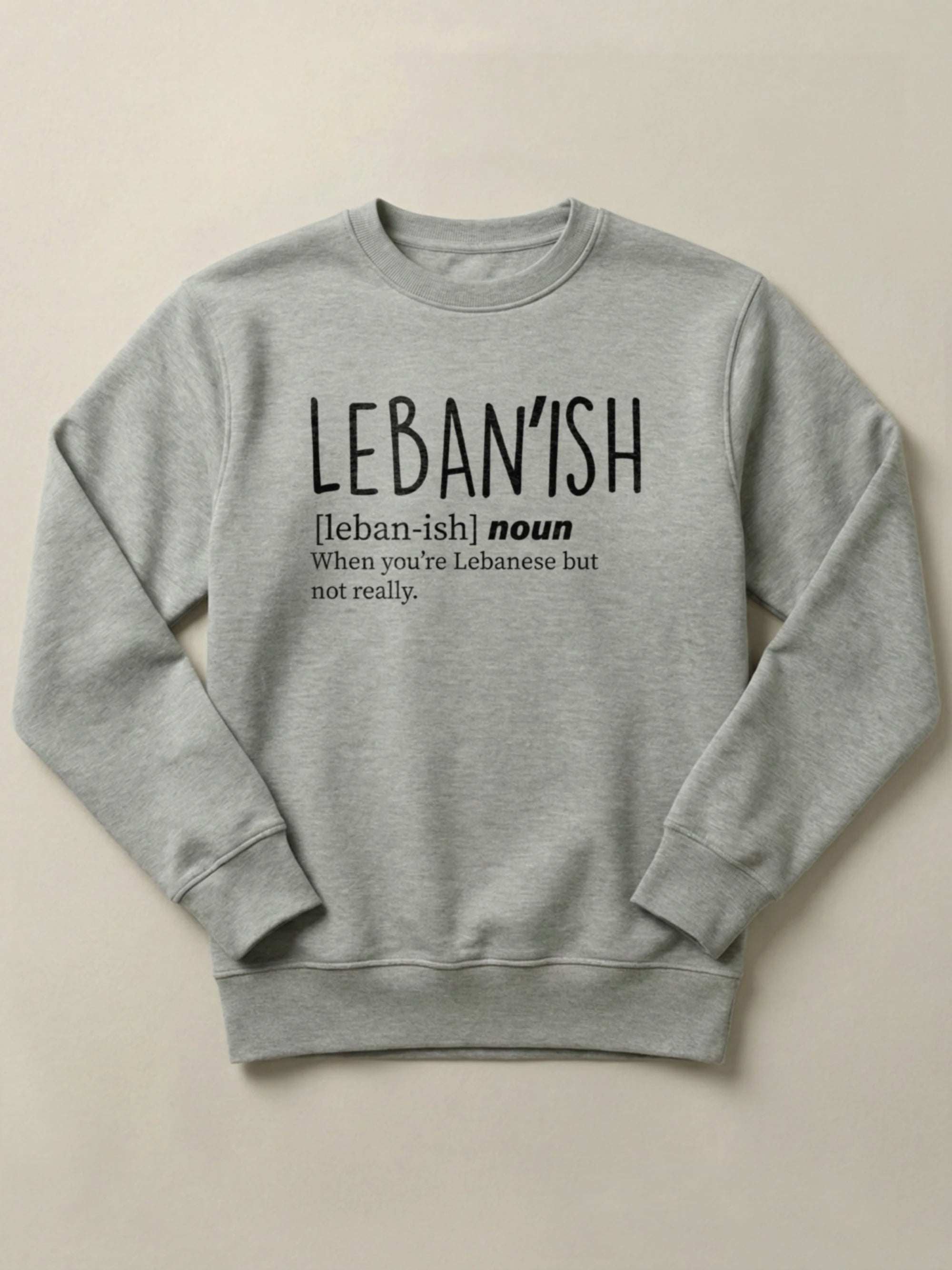 Leban'ish - Regular/Oversized Sweatshirt Regular Fit Gray by inspire.inc