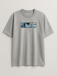 Action Frame / Arcane - Hot and Cold - Regular/Oversized T-shirt Oversized Light Heather Gray by inspire.inc