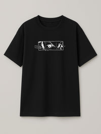 Action Frame / Demon Slayer - Slayer Gaze - Regular/Oversized T-shirt Oversized Black by inspire.inc