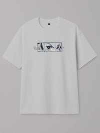 Action Frame / Demon Slayer - Slayer Gaze - Regular/Oversized T-shirt Oversized White by inspire.inc