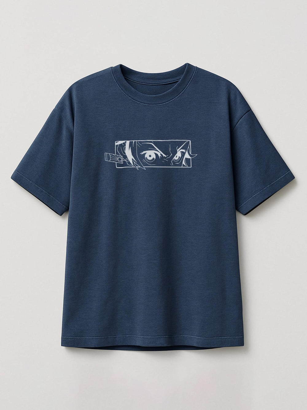 Action Frame / Demon Slayer - Slayer Gaze - Regular/Oversized T-shirt Oversized Heather Blue by inspire.inc