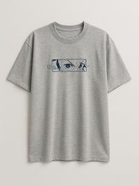 Action Frame / Demon Slayer - Slayer Gaze - Regular/Oversized T-shirt Oversized Light Heather Gray by inspire.inc