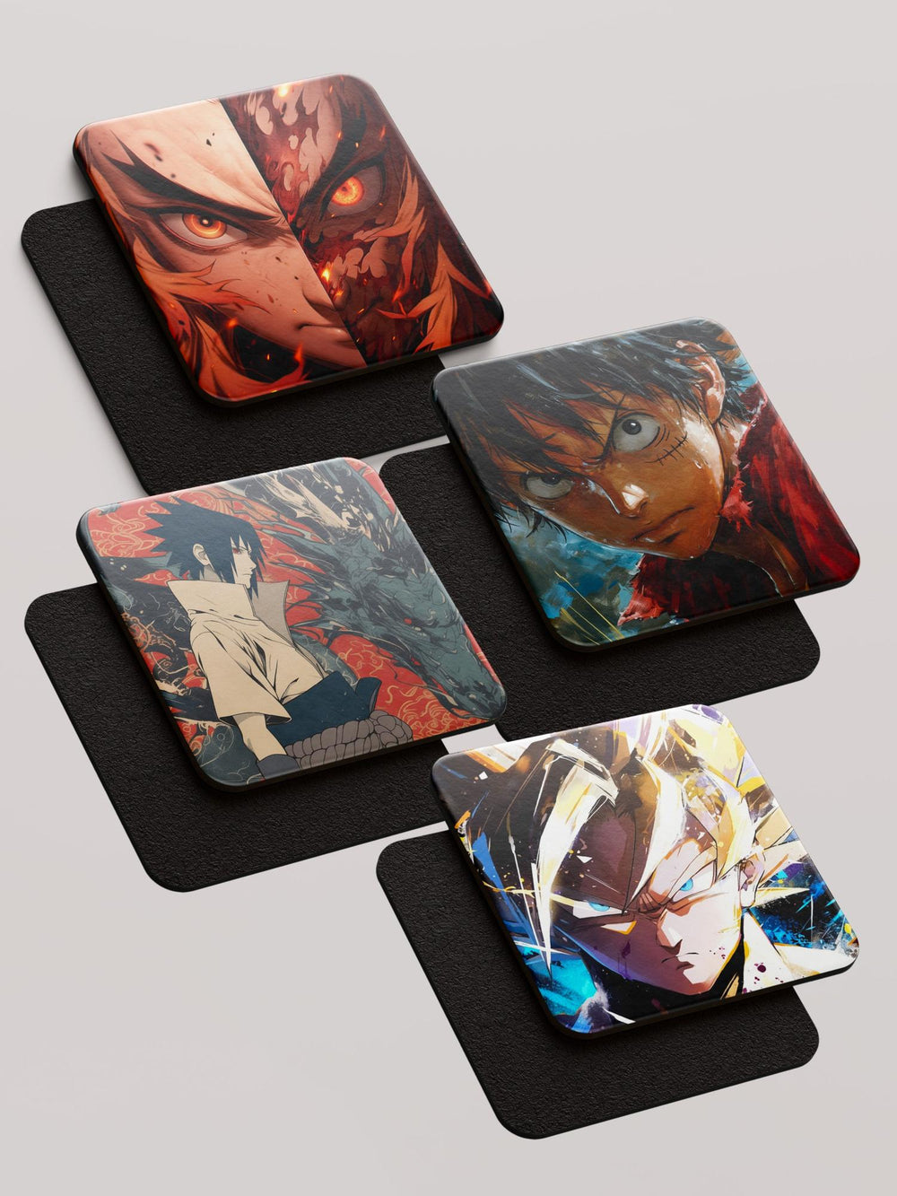 Anime Mix - Pack of 4 Coasters by inspire.inc