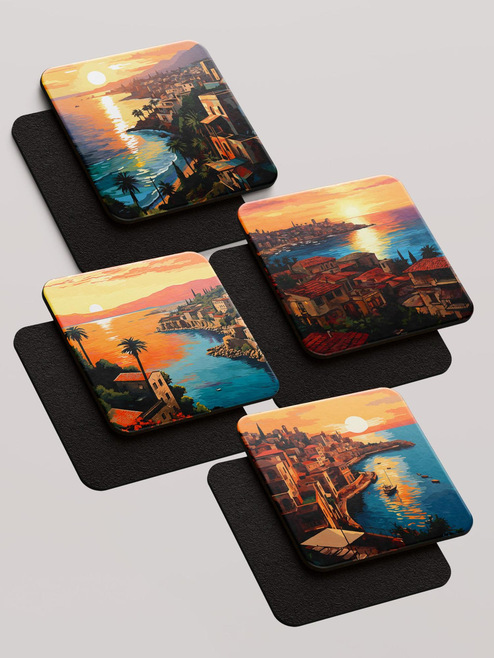Batroun Coast - Pack of 4 Coasters by inspire.inc