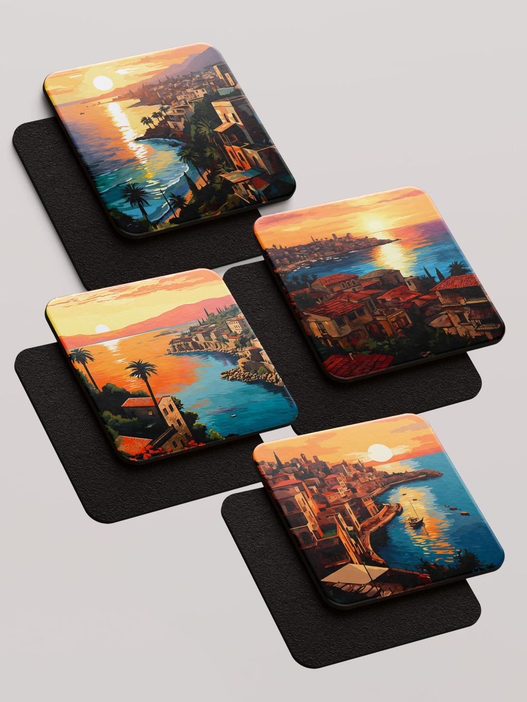 Batroun Coast - Pack of 4 Coasters by inspire.inc