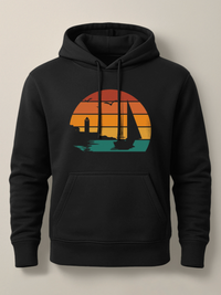 Batroun Retro Sunset - Hoodie Light Black by inspire.inc