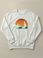 Batroun Retro Sunset - Regular/Oversized Sweatshirt Regular Fit White by inspire.inc