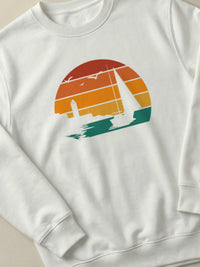 Batroun Retro Sunset - Regular/Oversized Sweatshirt by inspire.inc
