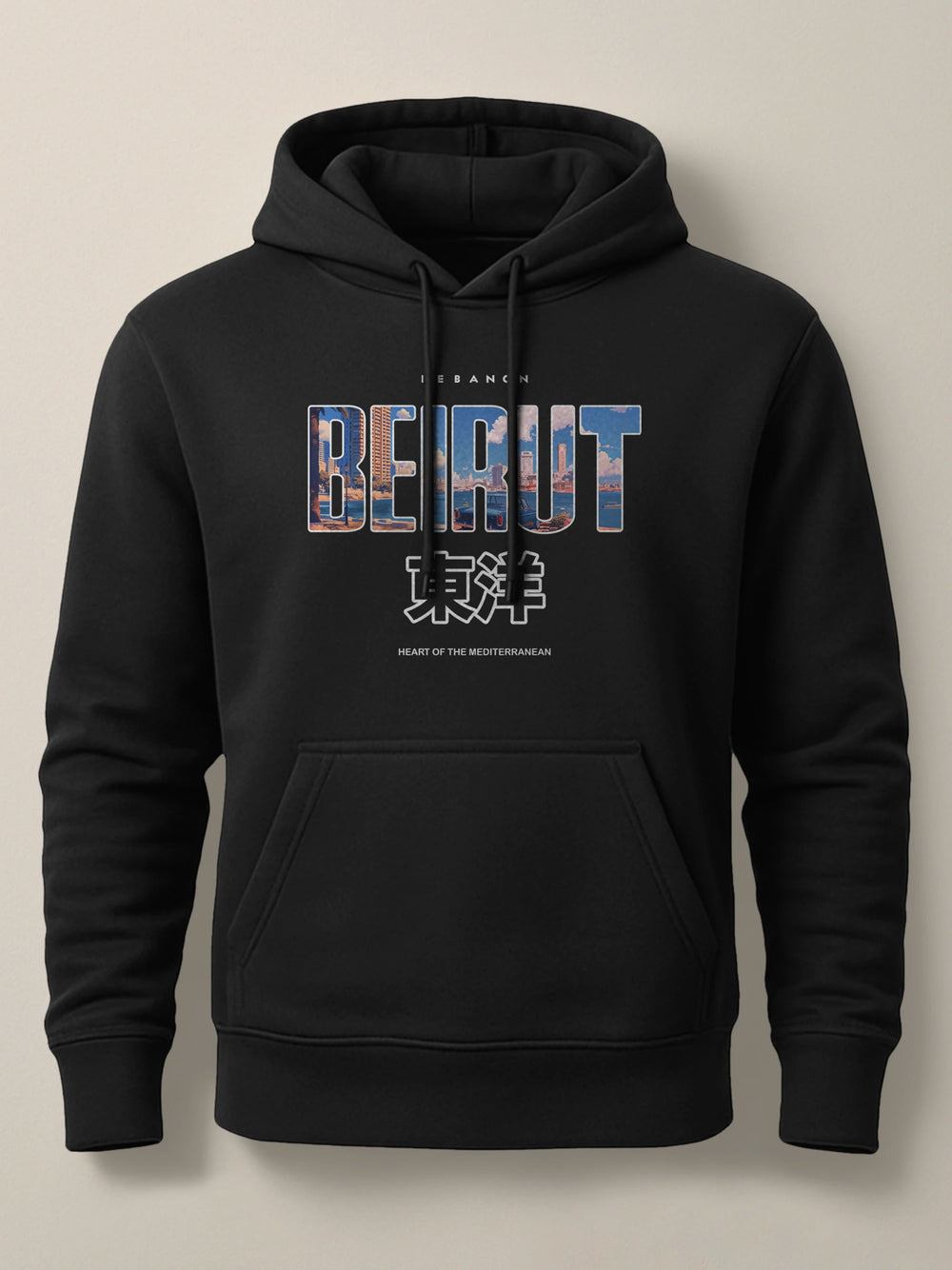 Beirut Cityscape - Hoodie Light White by inspire.inc