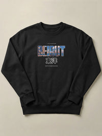 Beirut Cityscape - Regular/Oversized Sweatshirt Regular Fit Black by inspire.inc