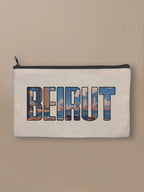 Beirut Cityscape - Zipper Pouch Black by inspire.inc