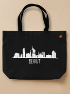 Beirut Skyline - Neo Tote Bag Black Front Only by inspire.inc