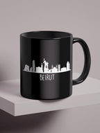 Beirut Skyline - Regular/Big Mug Regular - 325ml Black by inspire.inc