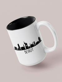 Beirut Skyline - Regular/Big Mug Big - 440ml White by inspire.inc