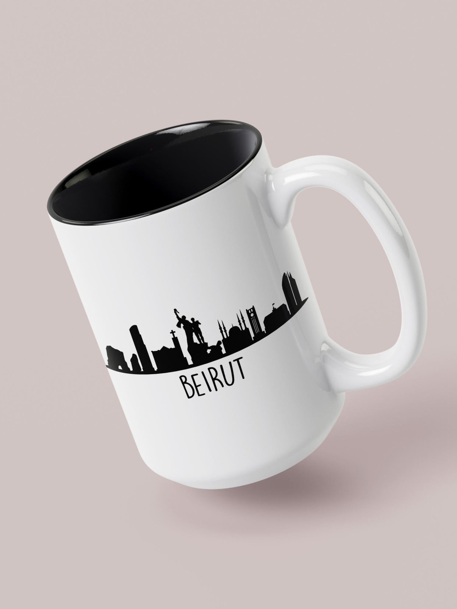 Beirut Skyline - Regular/Big Mug Big - 440ml White by inspire.inc