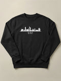 Beirut Skyline - Regular/Oversized Sweatshirt Regular Fit Black by inspire.inc