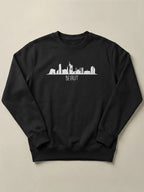Beirut Skyline - Regular/Oversized Sweatshirt Regular Fit Black by inspire.inc