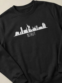 Beirut Skyline - Regular/Oversized Sweatshirt by inspire.inc