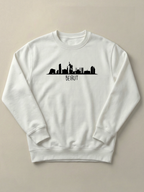 Beirut Skyline - Regular/Oversized Sweatshirt Regular Fit White by inspire.inc