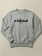 Beirut Skyline - Regular/Oversized Sweatshirt Regular Fit Gray by inspire.inc