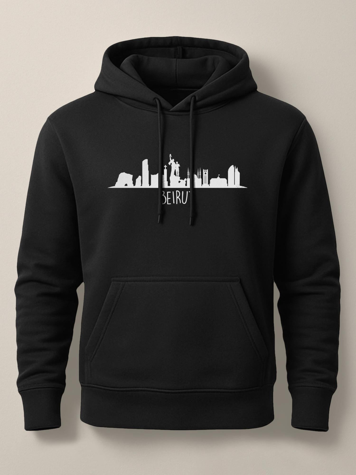 Beirut Skyline - Unisex Premium Hoodie Black S by inspire.inc