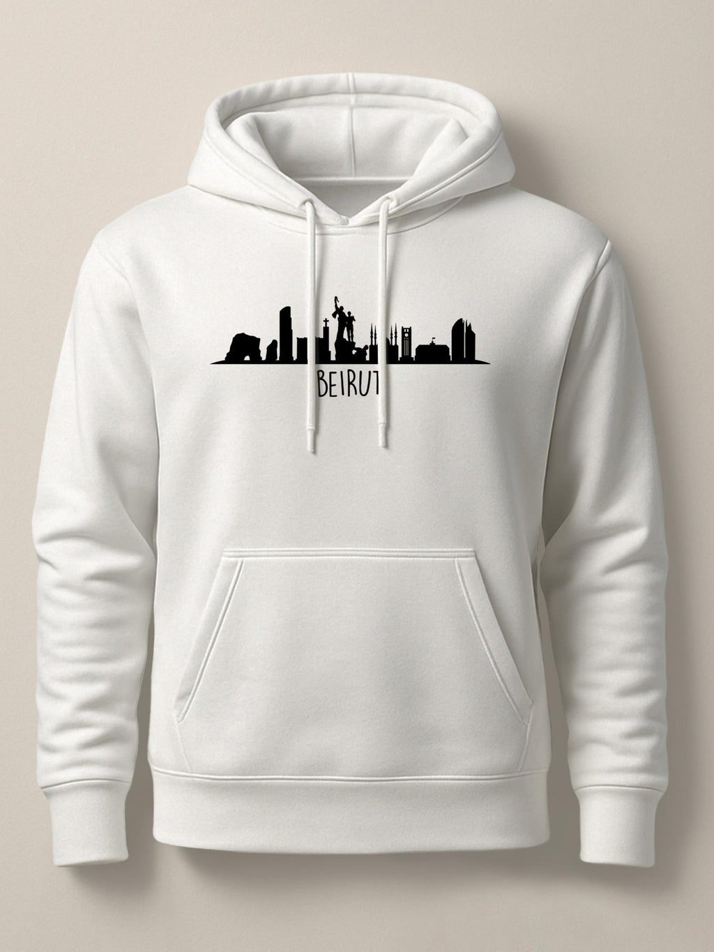 Beirut Skyline - Unisex Premium Hoodie White S by inspire.inc