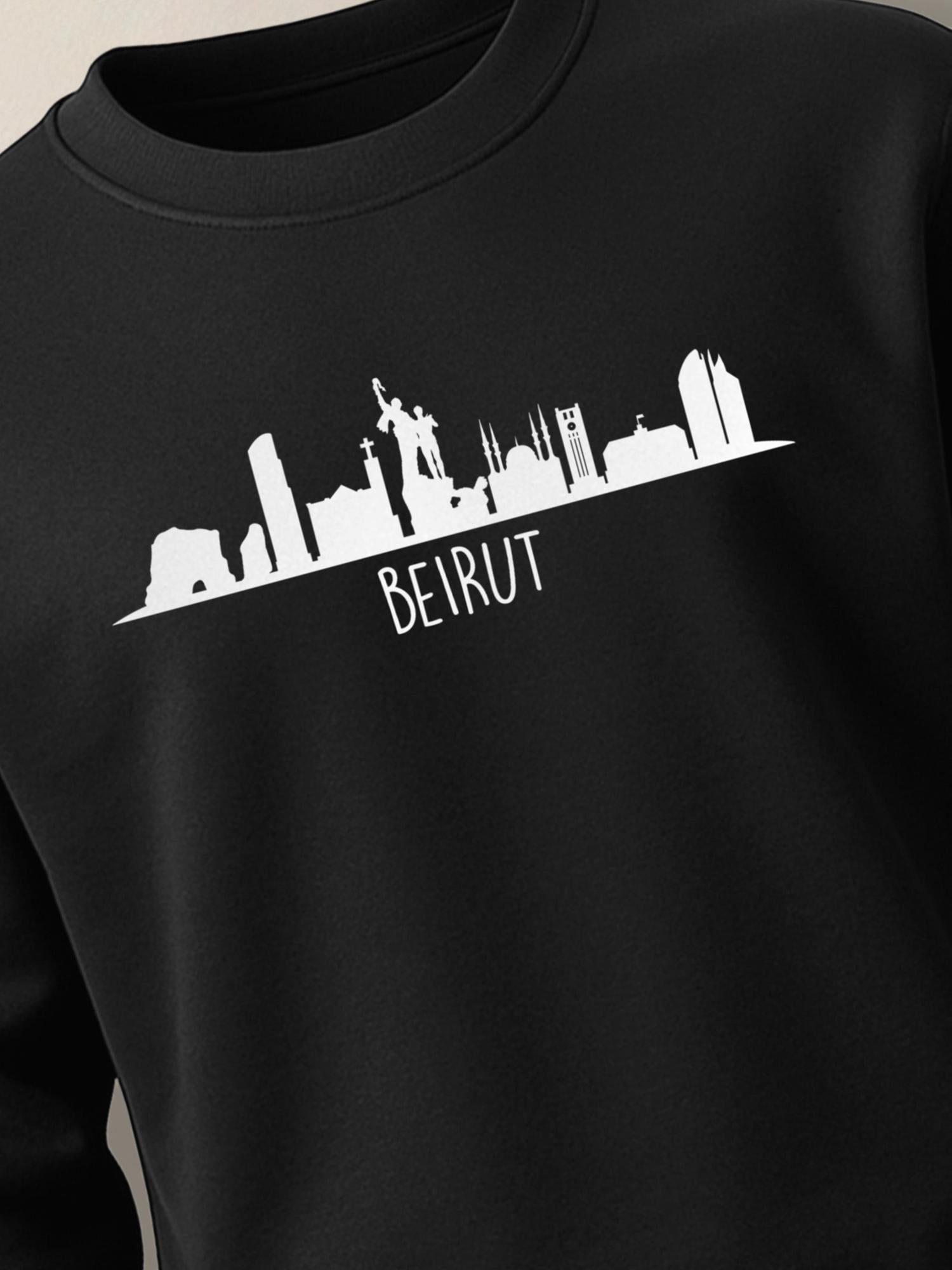 Beirut Skyline - Unisex Regular/Oversized Sweatshirt by inspire.inc