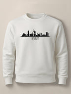 Beirut Skyline - Unisex Regular/Oversized Sweatshirt Regular White by inspire.inc