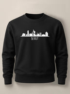 Beirut Skyline - Unisex Regular/Oversized Sweatshirt Regular Black by inspire.inc