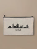 Beirut Skyline - Zipper Pouch Black by inspire.inc