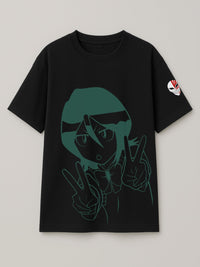 Bleach - Rukia W - Regular/Oversized T-shirt Oversized Black by inspire.inc