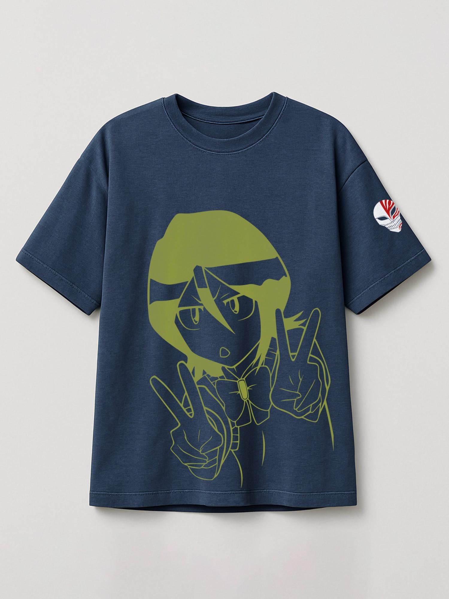 Bleach - Rukia W - Regular/Oversized T-shirt Oversized Heather Blue by inspire.inc