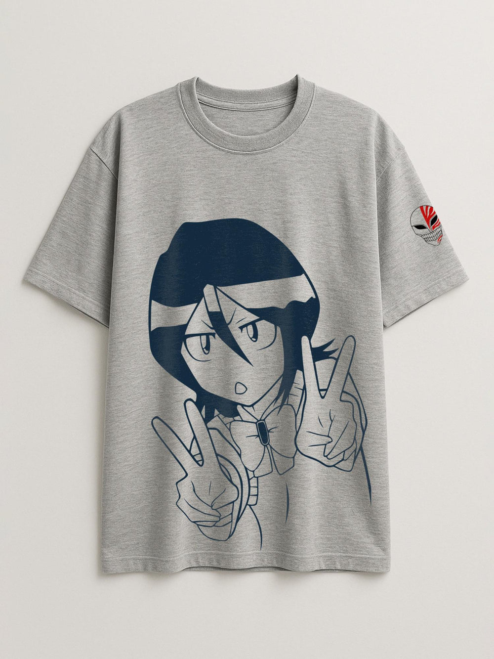 Bleach - Rukia W - Regular/Oversized T-shirt Oversized Light Heather Gray by inspire.inc
