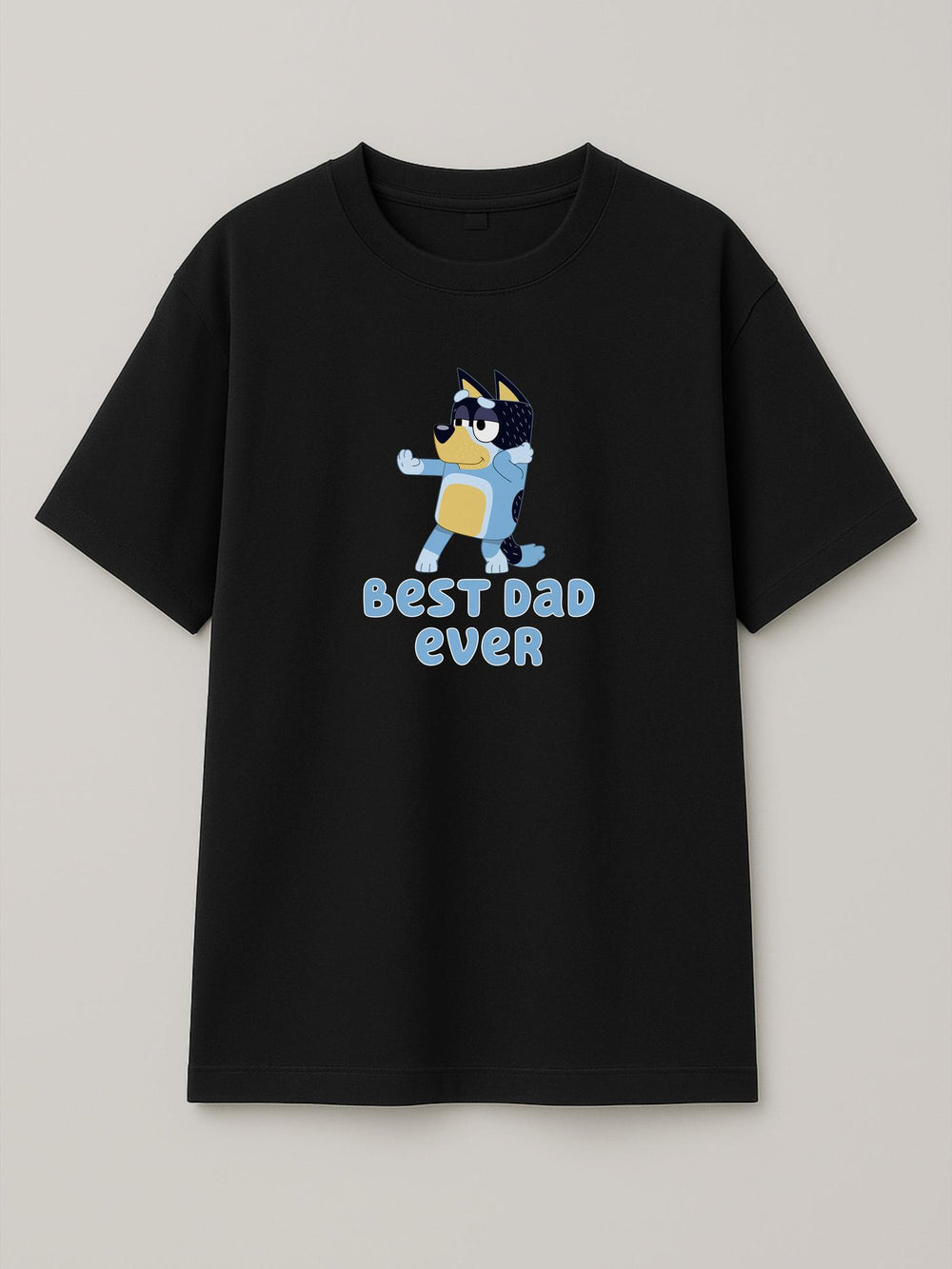 Bluey - Best Dad Ever - Regular/Oversized T-shirt Oversized Black by inspire.inc