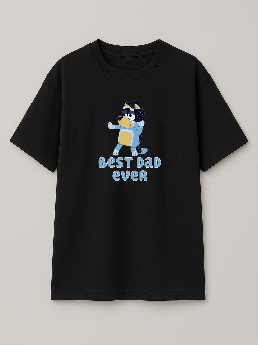 Bluey - Best Dad Ever - Regular/Oversized T-shirt Oversized Black by inspire.inc