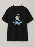 Bluey - Best Dad Ever - Regular/Oversized T-shirt Oversized Black by inspire.inc